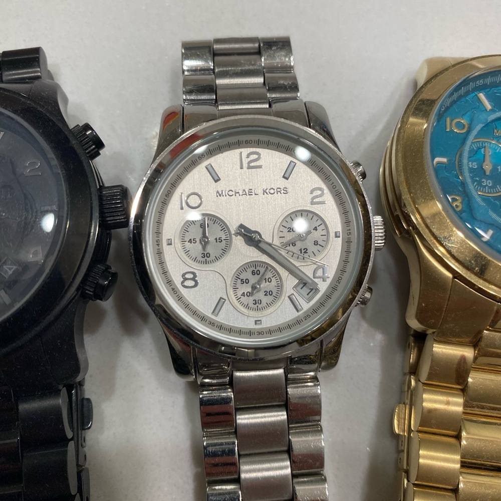 Michael Kors Silver and Gold Chronograph Watch